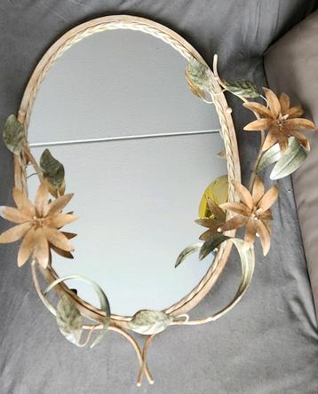 Vintage Art Deco spiegel '60 plaatstaal handbeschilderd beschikbaar voor biedingen