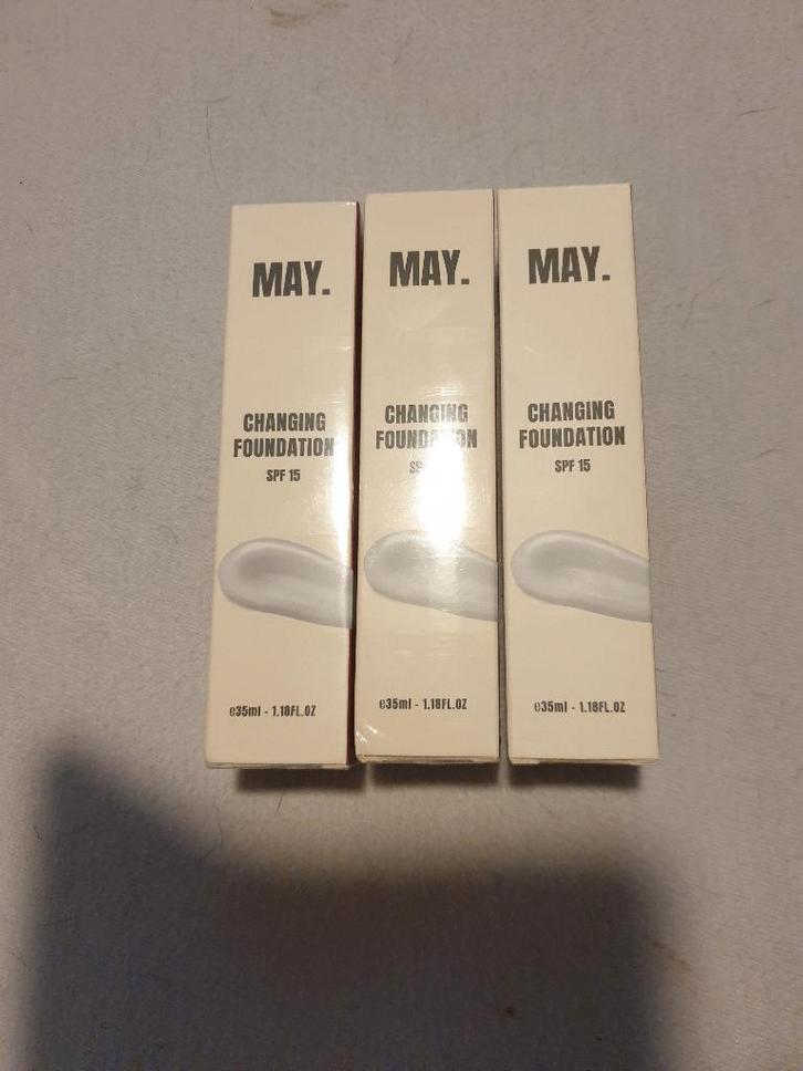 May cosmetics foundation, Sieraden, Tassen en Uiterlijk, Uiterlijk | Cosmetica en Make-up, Nieuw, Gehele gezicht, Beige, Ophalen