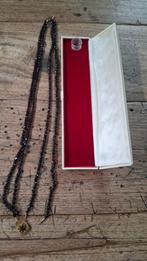 Prachtige 2-snoers granaten ketting., Ophalen of Verzenden, Zo goed als nieuw, Goud, Goud