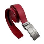 Automatische Riem Heren Echt Leer Verstelbare Rode Riem, Echt leder, Nieuw, 105 tot 115 cm, Esde2