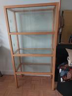 HK Living Vitrinekast of Servieskast hout met glas, Ophalen, Met deur(en), Eikenhout, 100 tot 150 cm