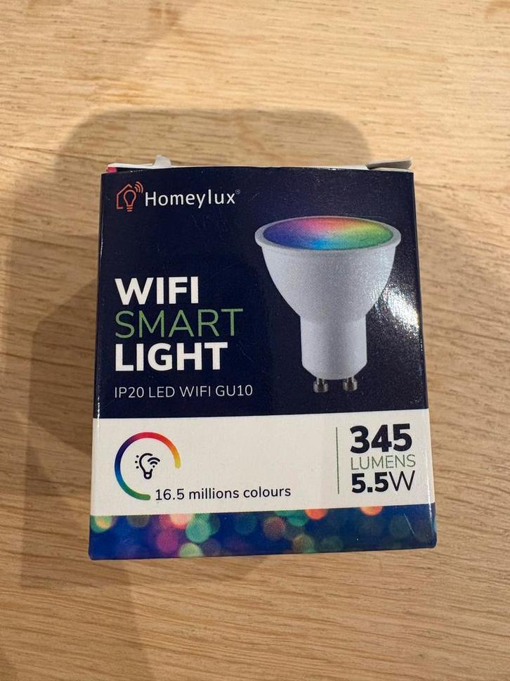Homeylux Smart WiFi GU10 Spots 3 stuks, Huis en Inrichting, Lampen | Spots, Zo goed als nieuw, Plafondspot of Wandspot, Kunststof