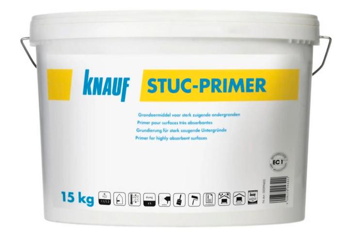 Knauf Stuc Primer Geel - 15 kg - Nieuw, Doe-het-zelf en Verbouw, Verf, Beits en Lak, Nieuw, Wit, Ophalen