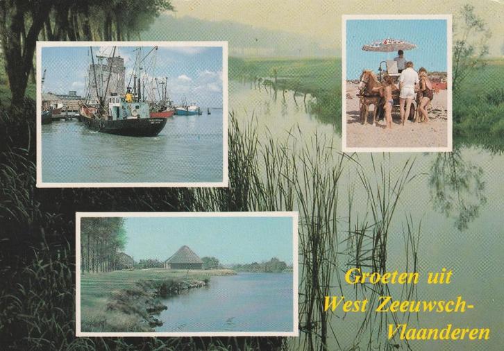 WEST ZEEUWS VLAANDEREN Breskens Vissersboot Kreek IJscoman, Verzamelen, Ansichtkaarten | Nederland, Gelopen, Zeeland, 1980 tot heden