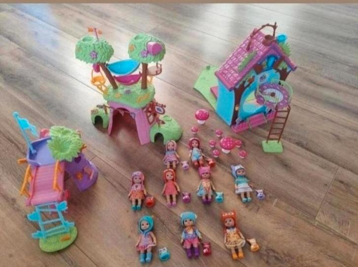 mini Chou Chou speelsets, 3 stuk. incl 9 popjes, Kinderen en Baby's, Speelgoed | Overig, Gebruikt, Jongen of Meisje, Ophalen of Verzenden