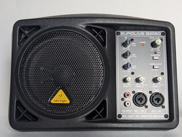 Behringer B205D  150W Actieve PA monitor, Muziek en Instrumenten, Versterkers | Keyboard, Monitor en PA, Zo goed als nieuw, Monitor(versterker)