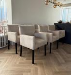 6x eetkamerstoelen beige zwart, Huis en Inrichting, Stoelen, Ophalen, Zo goed als nieuw, Bruin, Vijf, Zes of meer stoelen