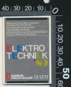 Sticker: Vakbeurs Elektro Techniek 1989 - Jaarbeurs Utrecht, Ophalen of Verzenden