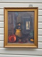 Oude Olieverfschilderij met J. Arnaud gesigneerd schilderij, Antiek en Kunst, Kunst | Schilderijen | Klassiek, Ophalen of Verzenden
