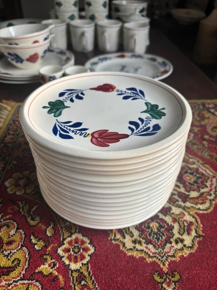 16 gebakbordjes boerenbond, Huis en Inrichting, Keuken | Servies, Zo goed als nieuw, Overige typen, Overige stijlen, Ophalen of Verzenden