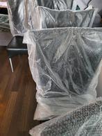 6 leren eetkamerstoelen, Gebruikt, Zwart, Ophalen of Verzenden, Metaal