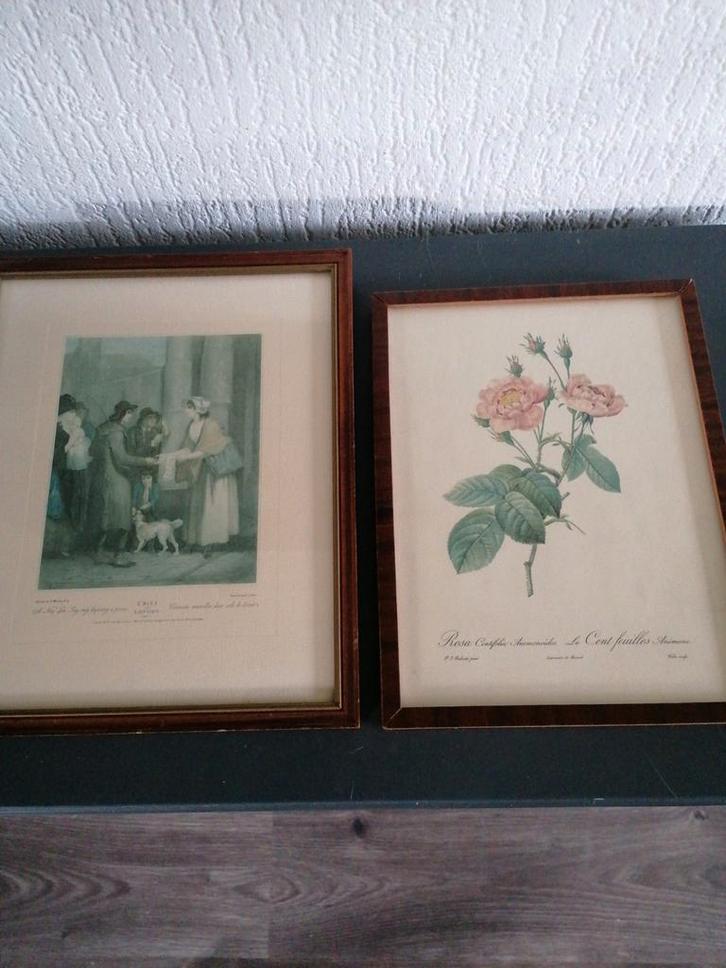 Oude Vintage Prints - Set van 2, Antiek en Kunst, Kunst | Etsen en Gravures, Ophalen