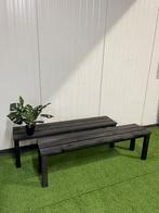 Zwarte tuinbank. Bijzet bank., Ophalen, Nieuw, Hout