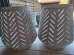 Rivièra Maison  windlichten, Huis en Inrichting, Ophalen, 25 tot 50 cm, Wit, Zo goed als nieuw