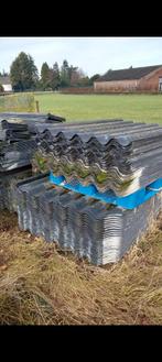 Golfplaten, Doe-het-zelf en Verbouw, Dakpannen en Dakbedekking, Ophalen, Gebruikt, Steen of Klei, Zwart