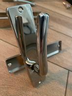 Deurkruk (klinken) set wave met schild chroom 6 stuks, Doe-het-zelf en Verbouw, Hang- en Sluitwerk, Ophalen of Verzenden, Zo goed als nieuw