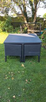 Vierkante tafel met 4 stoelen, Ophalen, 4 zitplaatsen, Eettafel, Aluminium