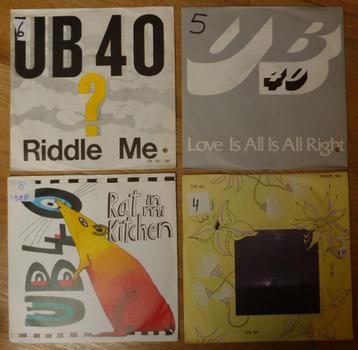 4x Singles 45 toeren van  UB40  / UB 40    (12) beschikbaar voor biedingen