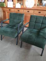 2 Fauteuils groen, Ophalen of Verzenden, Zo goed als nieuw, 75 tot 100 cm, 50 tot 75 cm