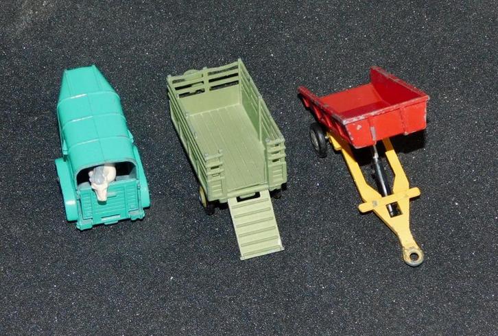 Husky Farm trailer, trailer, Rice horsebox, Hobby en Vrije tijd, Modelauto's | Overige schalen, Gebruikt, Tractor of Landbouw