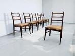 Louis van Teeffelen – “Kopenhagen” diningchairs (Wébé, 1950), Ophalen, Gebruikt, Bruin, Hout