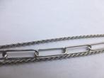 Zilveren 3-delige Armband wo paperclip schakels / NIEUW, Verzenden, Nieuw, Zilver, Zilver