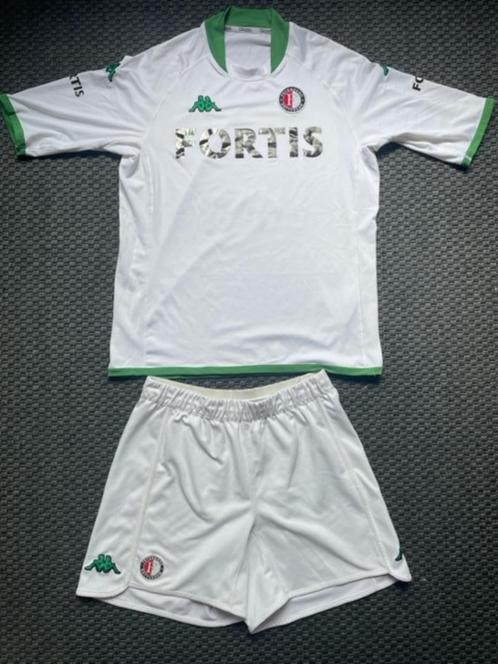 Feyenoord Uitshirt + Broekje 2005/06 Vintage, Kleding | Heren, Sportkleding, Gedragen, Voetbal, Overige maten, Wit, Ophalen of Verzenden