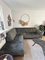 Mooie groen velvet hoekbank, Huis en Inrichting, Gebruikt, Minder dan 75 cm, Driepersoons, Ophalen of Verzenden