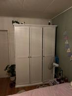 Klassieke witte kledingkast met hang- en legplanken, Ophalen, Gebruikt, 50 tot 75 cm, 200 cm of meer