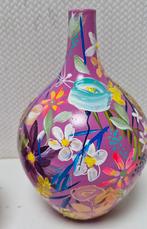 Handbeschilderde Vazen Set - Uniek Decoratief, Overige kleuren, Ophalen of Verzenden, Minder dan 50 cm, Glas