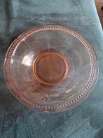 Vintage roze glazen schaal, Antiek en Kunst, Ophalen of Verzenden