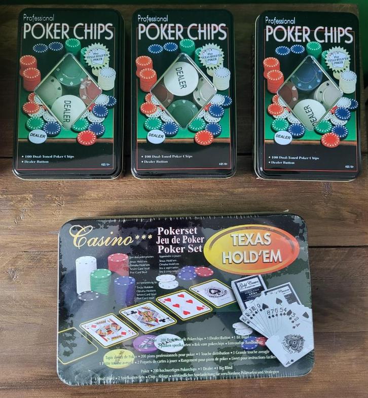 Casino Pokerset, Hobby en Vrije tijd, Gezelschapsspellen | Bordspellen, Nieuw, Ophalen of Verzenden