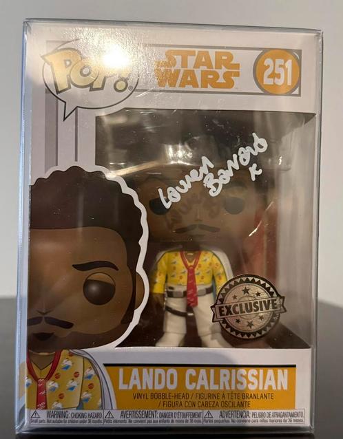 Gesigneerde Funko Pop! Lando Carlrissian Star Wars, Verzamelen, Poppetjes en Figuurtjes, Zo goed als nieuw, Ophalen of Verzenden
