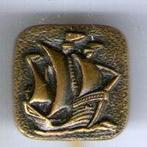 Zeilboot koper/brons speldje ( U_432, Verzenden, Nieuw, Transport, Speldje of Pin