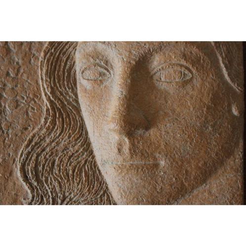 Joop van Kralingen Terracotta Tegel Gesigneerd, Antiek en Kunst, Kunst | Beelden en Houtsnijwerken, Ophalen of Verzenden