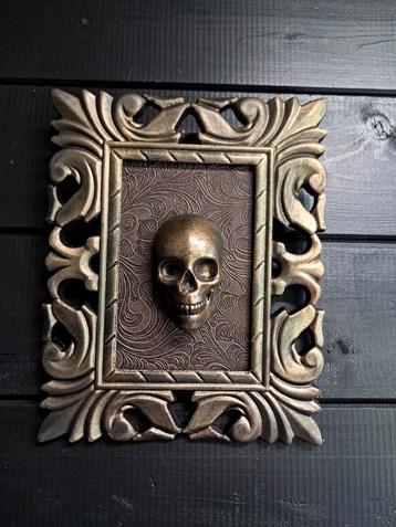 Barok lijst met skull silly art brons en bruin  beschikbaar voor biedingen