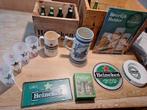 Verzameling Heineken bier Hout kratten fles pull bord asbak, Ophalen of Verzenden, Zo goed als nieuw, Flesje(s), Heineken