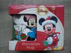 Disney porseleinen mok/beker kerst minnie mouse, Ophalen of Verzenden, Mickey Mouse, Nieuw, Servies