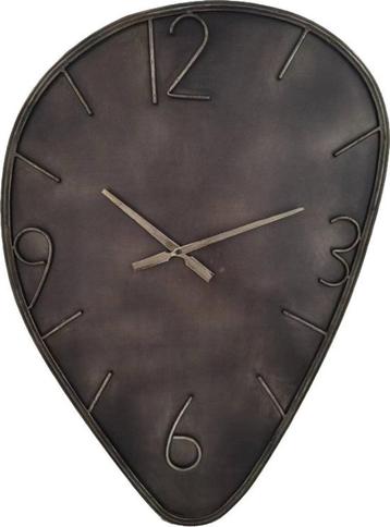 HomeBound by KY Wand Klok organisch Metaal 78x56x4 cm Zwart beschikbaar voor biedingen