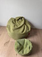 2 zitzakken + voetstukken, Ophalen, Zo goed als nieuw, Groen, Zitzak