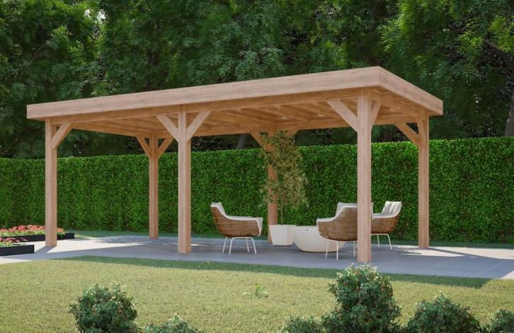 overkapping 300x700 klassiek, Tuin en Terras, Tuinhuizen, Nieuw, Overige typen, Hout, 500 cm of meer, 200 tot 400 cm, Zonder ramen