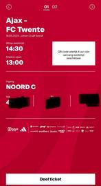 ajax - fc twente tickets, Tickets en Kaartjes, Twee personen, April