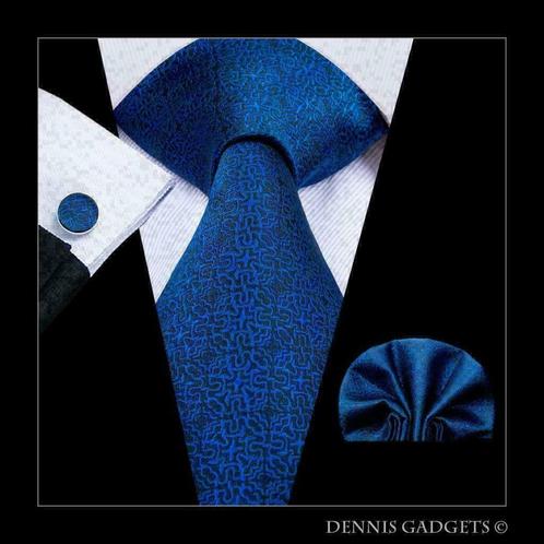 Dennis Gadgets: 100 % zijden stropdas ( 3 delig !! ) DG 3034, Kleding | Heren, Stropdassen, Nieuw, Met patroon, Blauw, Ophalen of Verzenden