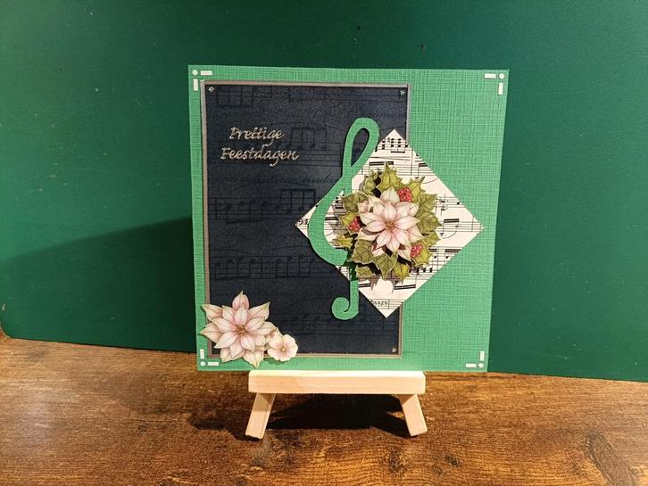 Handgemaakte Kerstkaarten met Muziek Thema, Hobby en Vrije tijd, Kaarten | Zelfgemaakt, Nieuw, Kerst, Ophalen of Verzenden