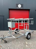Steiger aanhanger te koop, Doe-het-zelf en Verbouw, Steigers, Ophalen, Zo goed als nieuw, Rolsteiger of Kamersteiger, 5 meter of hoger