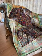 Zijde Perzische Qom Tapijt (silk Rug) 150×100cm, Nieuw, 150 tot 200 cm, Rechthoekig, Groen