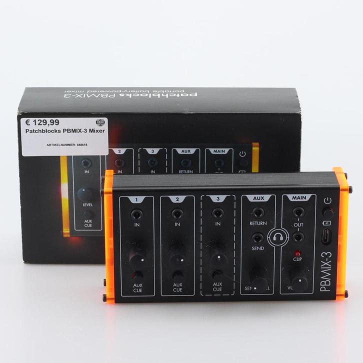 Patchblocks PBMIX-3 Mixer, Muziek en Instrumenten, Effecten, Zo goed als nieuw