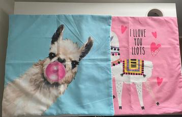 alpaca en lama kussensloop / kussenhoes | 45 x 45 cm beschikbaar voor biedingen