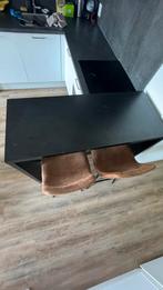 Bar met 2 barkrukken, Gebruikt, Ophalen of Verzenden, 90 cm of meer, Metaal