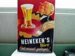 Emaille bord Heineken, Verzamelen, Merken en Reclamevoorwerpen, Ophalen, Gebruikt, Reclamebord